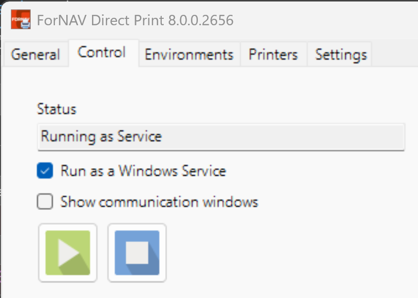 Direct Print interface